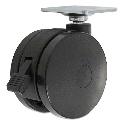 Alera Casters for Height-Adjustable Table Bases, Grip Ring Stem, 2" Wheel, Black, 4/Set (ALEHT3004)