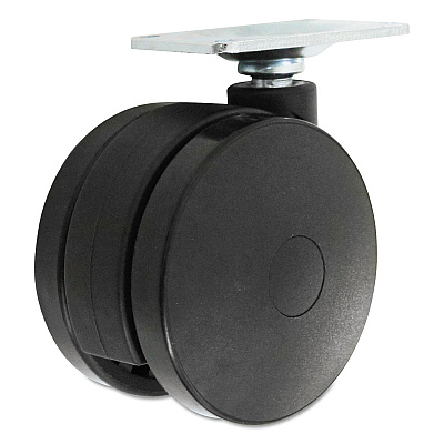 Alera Casters for Height-Adjustable Table Bases, Grip Ring Stem, 2" Wheel, Black, 4/Set (ALEHT3004)