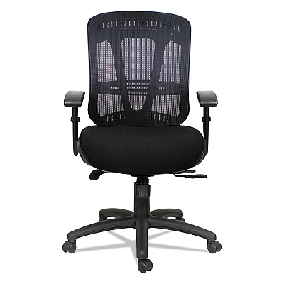 Alera Eon Series Multifunction Mid-Back Cushioned Mesh Chair, Supports Up to 275 lb, 18.11" to 21.37" Seat Height, Black (ALEEN4217)