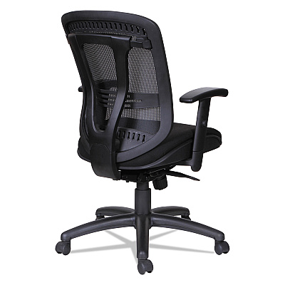 Alera Eon Series Multifunction Mid-Back Cushioned Mesh Chair, Supports Up to 275 lb, 18.11" to 21.37" Seat Height, Black (ALEEN4217)