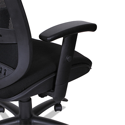 Alera Eon Series Multifunction Mid-Back Cushioned Mesh Chair, Supports Up to 275 lb, 18.11" to 21.37" Seat Height, Black (ALEEN4217)