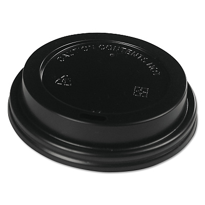 Boardwalk Hot Cup Lids, Fits 10 oz to 20 oz Hot Cups, Black, 1,000/Carton (BWKHOTBL1020)