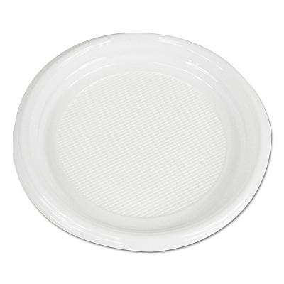 Boardwalk Hi-Impact Plastic Dinnerware, Plate, 9" dia, White, 500/Carton (BWKPLTHIPS9WH)
