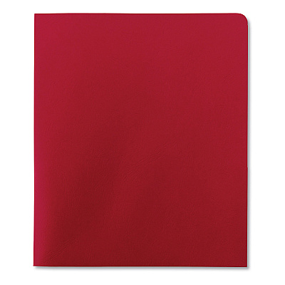 Smead Two-Pocket Folder, Textured Paper, 100-Sheet Capacity, 11 x 8.5, Red, 25/Box (SMD87859)