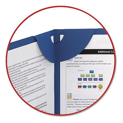Smead Lockit Two-Pocket Folder, Textured Paper, 100-Sheet Capacity, 11 x 8.5, Dark Blue, 25/Box (SMD87982)
