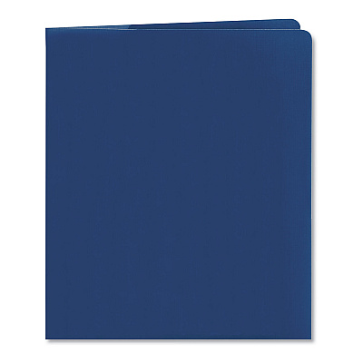 Smead Lockit Two-Pocket Folder, Textured Paper, 100-Sheet Capacity, 11 x 8.5, Dark Blue, 25/Box (SMD87982)