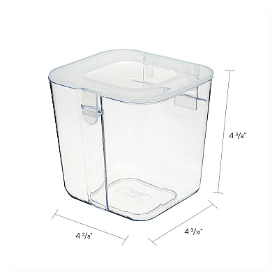 deflecto Stackable Caddy Organizer, Small, Plastic, 4.33 x 4 x 4.38, White (DEF29101CR)