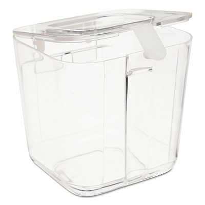 deflecto Stackable Caddy Organizer, Small, Plastic, 4.33 x 4 x 4.38, White (DEF29101CR)