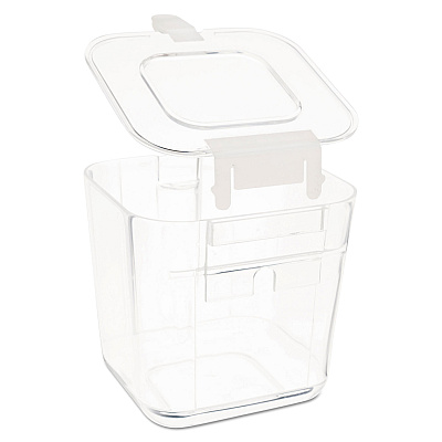 deflecto Stackable Caddy Organizer, Small, Plastic, 4.33 x 4 x 4.38, White (DEF29101CR)