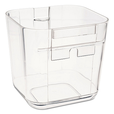 deflecto Stackable Caddy Organizer, Small, Plastic, 4.33 x 4 x 4.38, White (DEF29101CR)