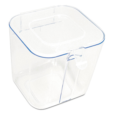 deflecto Stackable Caddy Organizer, Small, Plastic, 4.33 x 4 x 4.38, White (DEF29101CR)