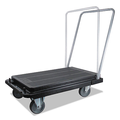 deflecto Heavy-Duty Platform Cart, 300 lb Capacity, 21 x 32.5 x 37.5, Black (DEFCRT550004)