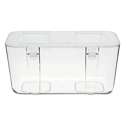 deflecto Stackable Caddy Organizer, Medium, Plastic, 8.8 x 4 x 4.38, White (DEF29201CR)