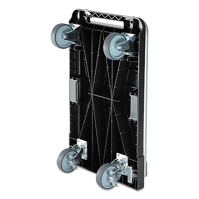 deflecto Heavy-Duty Platform Cart, 300 lb Capacity, 21 x 32.5 x 37.5, Black (DEFCRT550004)