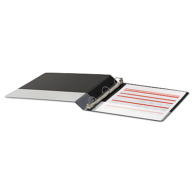 Office Impressions Economy Round Ring View Binder, 3 Rings, 1" Capacity, 11 x 8.5, Black (OFF80961)