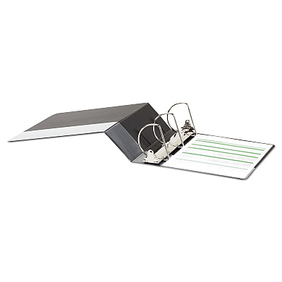 Universal Deluxe Non-View D-Ring Binder with Label Holder, 3 Rings, 4" Capacity, 11 x 8.5, Black (UNV20706)