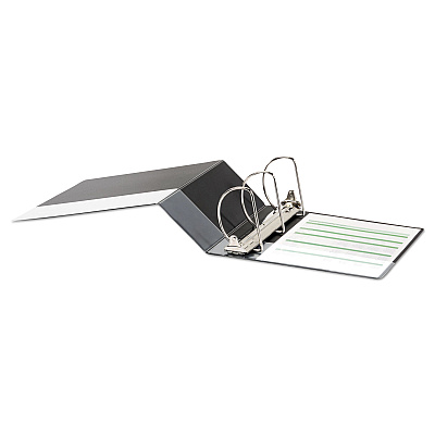 Universal Deluxe Non-View D-Ring Binder with Label Holder, 3 Rings, 5" Capacity, 11 x 8.5, Black (UNV20714)