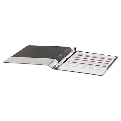 Universal Economy Round Ring View Binder, 3 Rings, 0.5" Capacity, 11 x 8.5, Black (UNV20951)