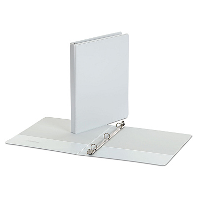 Universal Economy Round Ring View Binder, 3 Rings, 0.5" Capacity, 11 x 8.5, White (UNV20952)