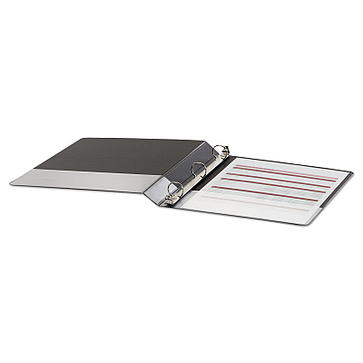 Universal Economy Round Ring View Binder, 3 Rings, 1" Capacity, 11 x 8.5, Black (UNV20961)