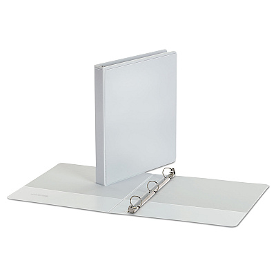 Universal Economy Round Ring View Binder, 3 Rings, 1" Capacity, 11 x 8.5, White (UNV20962)