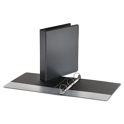 Universal Economy Round Ring View Binder, 3 Rings, 1.5" Capacity, 11 x 8.5, Black (UNV20971)