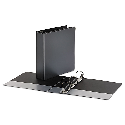 Universal Economy Round Ring View Binder, 3 Rings, 2" Capacity, 11 x 8.5, Black (UNV20981)