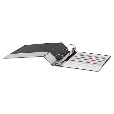 Universal Economy Round Ring View Binder, 3 Rings, 2" Capacity, 11 x 8.5, Black (UNV20981)