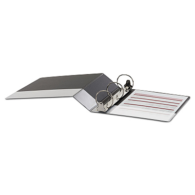Universal Economy Round Ring View Binder, 3 Rings, 3" Capacity, 11 x 8.5, Black (UNV20991)