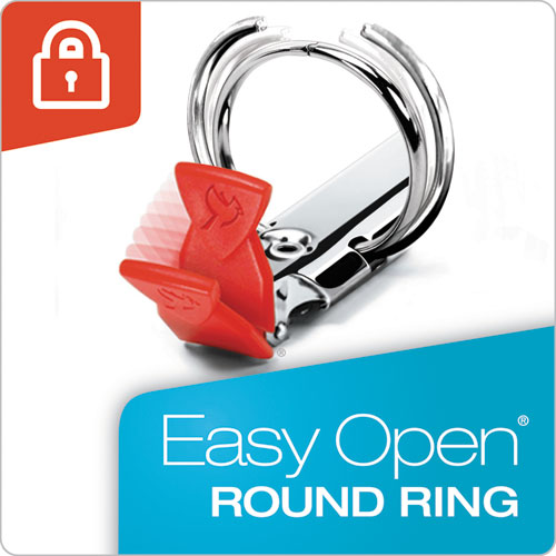 Cardinal Premier Easy Open ClearVue Locking Round Ring Binder, 3 Rings, 1.5" Capacity, 11 x 8.5, White (11110)
