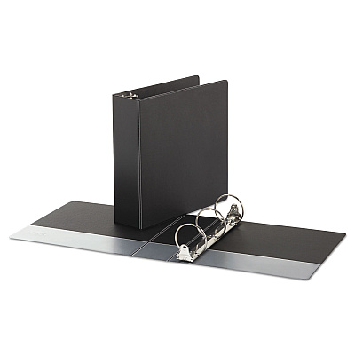 Universal Economy Non-View Round Ring Binder, 3 Rings, 3" Capacity, 11 x 8.5, Black (UNV30407)