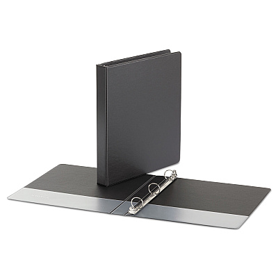 Universal Economy Non-View Round Ring Binder, 3 Rings, 1" Capacity, 11 x 8.5, Black (UNV31401)