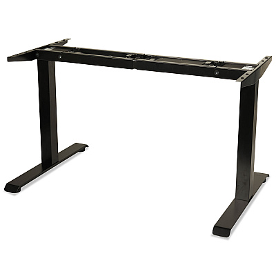 Alera AdaptivErgo Sit-Stand Two-Stage Electric Height-Adjustable Table Base, 48.06" x 24.35" x 27.5" to 47.2", Black (ALEHT2SSB)