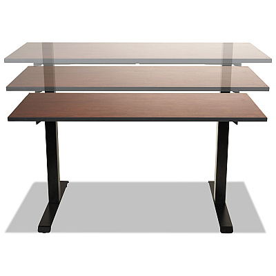 Alera AdaptivErgo Sit-Stand Two-Stage Electric Height-Adjustable Table Base, 48.06" x 24.35" x 27.5" to 47.2", Black (ALEHT2SSB)