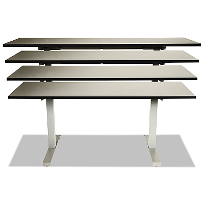 Alera AdaptivErgo Sit-Stand Two-Stage Electric Height-Adjustable Table Base, 48.06" x 24.35" x 27.5" to 47.2", Gray (ALEHT2SSG)