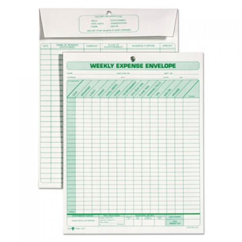 TOPS Weekly Expense Envelope, 8 1/2 X 11, 20 Forms (1242)