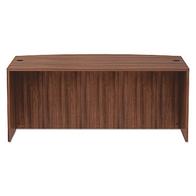 Alera Valencia Series Bow Front Desk Shell, 71" x 41.38" x 29.63", Modern Walnut (ALEVA227236WA)