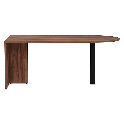 Alera Valencia Series D-Top Desk, 71" x 29.5" x 29.5", Modern Walnut (ALEVA277236WA)