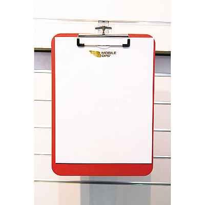 Mobile OPS Unbreakable Recycled Clipboard, 0.25" Clip Capacity, Holds 8.5 x 11 Sheets, Red (BAU61622)