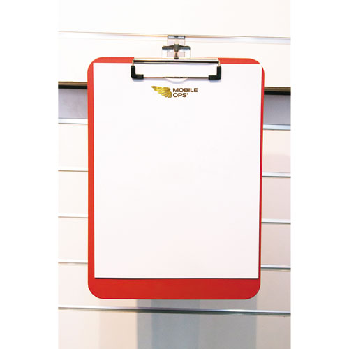 Mobile OPS Unbreakable Recycled Clipboard, 0.25" Clip Capacity, Holds 8.5 x 11 Sheets, Red (61622)
