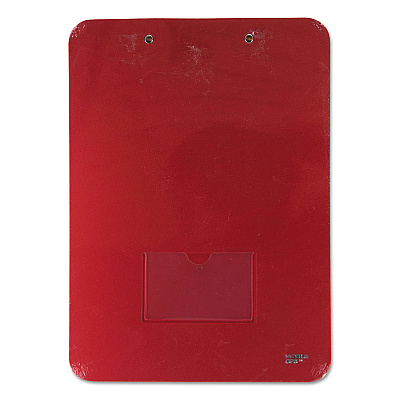 Mobile OPS Unbreakable Recycled Clipboard, 0.25" Clip Capacity, Holds 8.5 x 11 Sheets, Red (BAU61622)