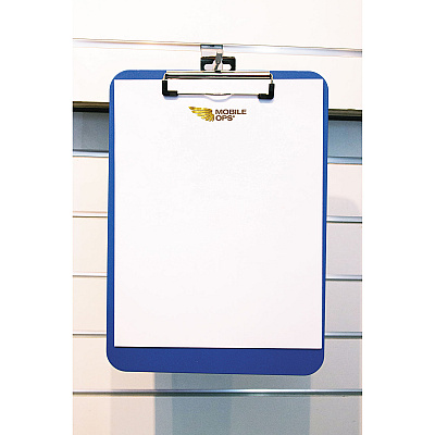 Mobile OPS Unbreakable Recycled Clipboard, 0.25" Clip Capacity, Holds 8.5 x 11 Sheets, Blue (BAU61623)