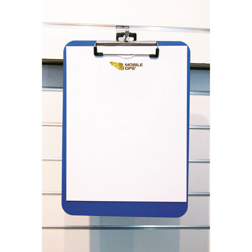 Mobile OPS Unbreakable Recycled Clipboard, 0.25" Clip Capacity, Holds 8.5 x 11 Sheets, Blue (61623)