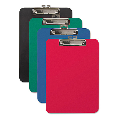 Mobile OPS Unbreakable Recycled Clipboard, 0.25" Clip Capacity, Holds 8.5 x 11 Sheets, Green (BAU61626)