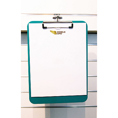 Mobile OPS Unbreakable Recycled Clipboard, 0.25" Clip Capacity, Holds 8.5 x 11 Sheets, Green (BAU61626)