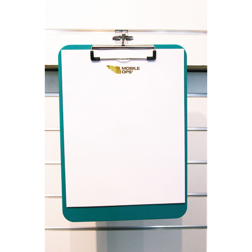 Mobile OPS Unbreakable Recycled Clipboard, 0.25" Clip Capacity, Holds 8.5 x 11 Sheets, Green (61626)