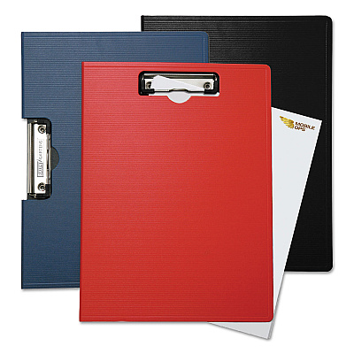 Mobile OPS Portfolio Clipboard with Low-Profile Clip, Portrait Orientation, 0.5" Clip Capacity, Holds 8.5 x 11 Sheets, Blue (BAU61633)
