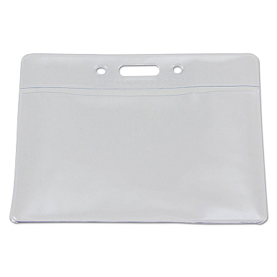 SICURIX Badge Holder, Horizontal, 2.13 x 3.38, Clear, 12/Pack (BAU67810)