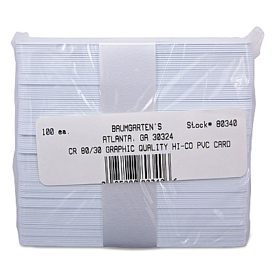 SICURIX Blank ID Card with Magnetic Strip, 2 1/8 x 3 3/8, White, 100/Pack (BAU80340)