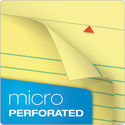 TOPS Docket Ruled Wirebound Pad with Cover, Wide/Legal Rule, Blue Cover, 70 Canary-Yellow 8.5 x 11.75 Sheets (TOP63621)
